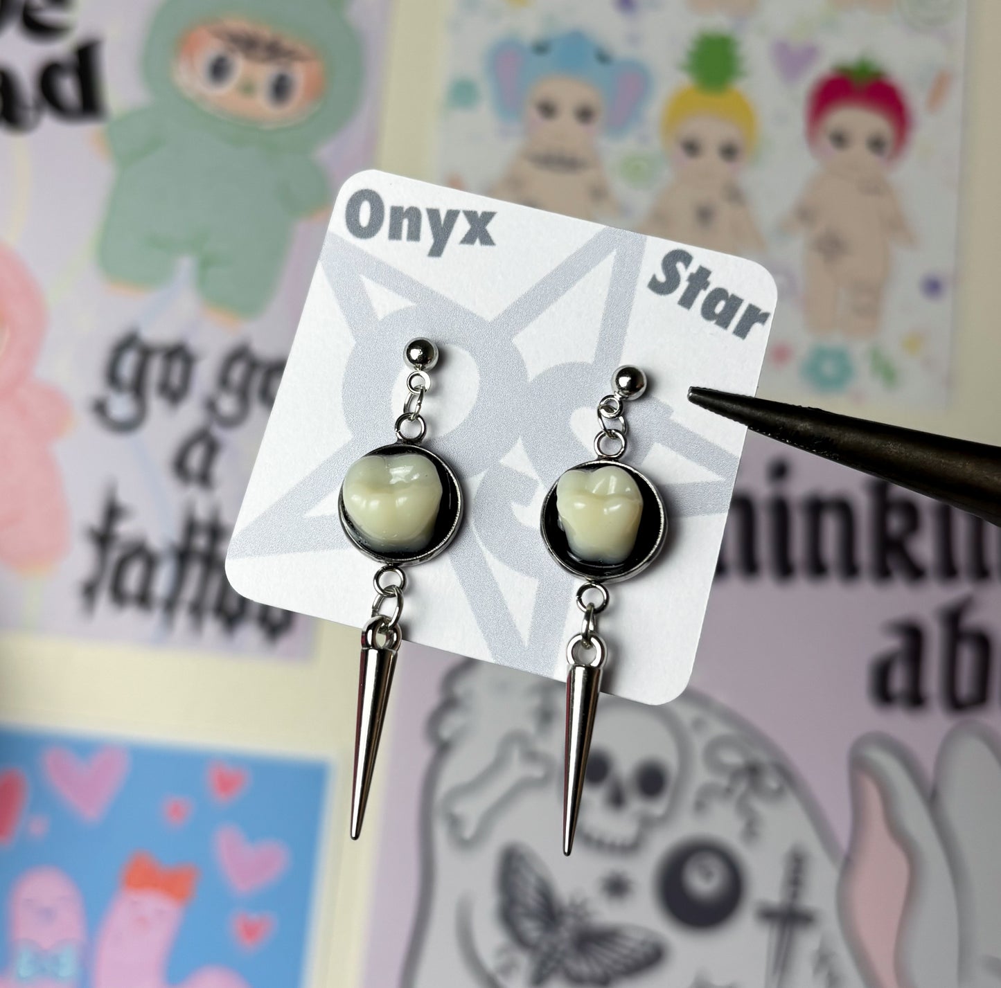 Spiked Tooth Earrings