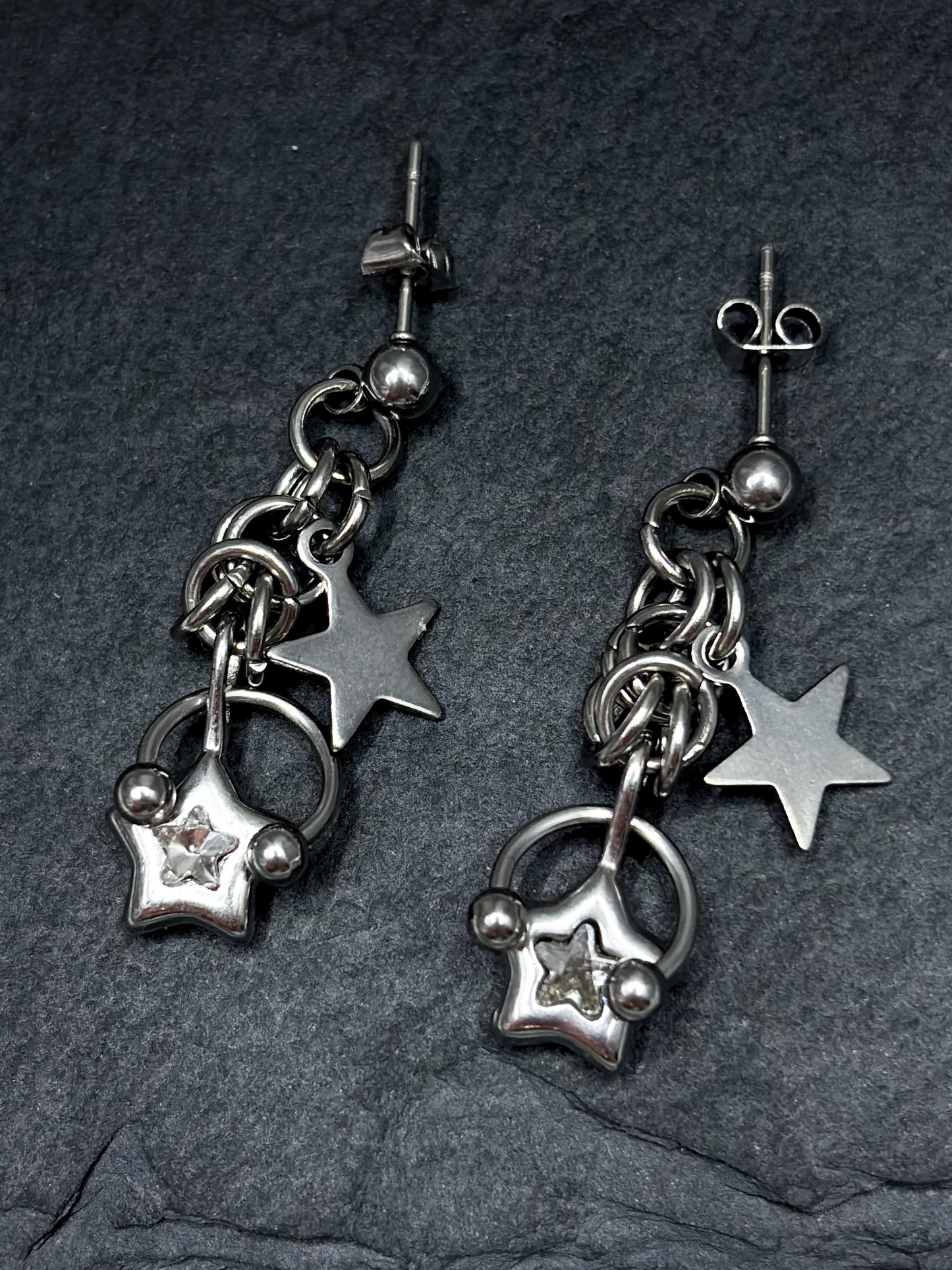 STAR CHAIN EARRINGS