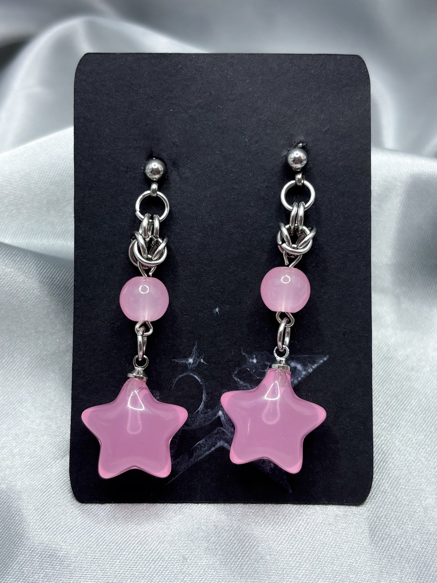 PINK STAR EARRINGS