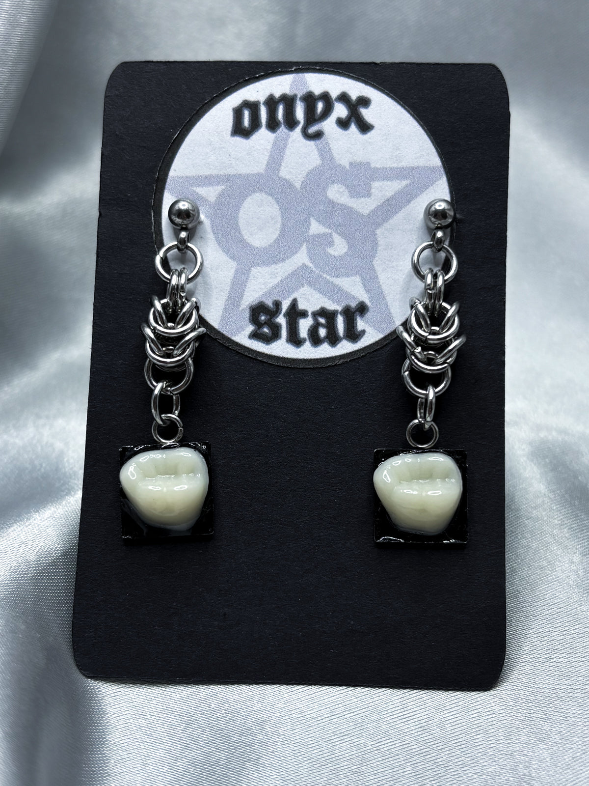SQUARE TOOTH EARRINGS