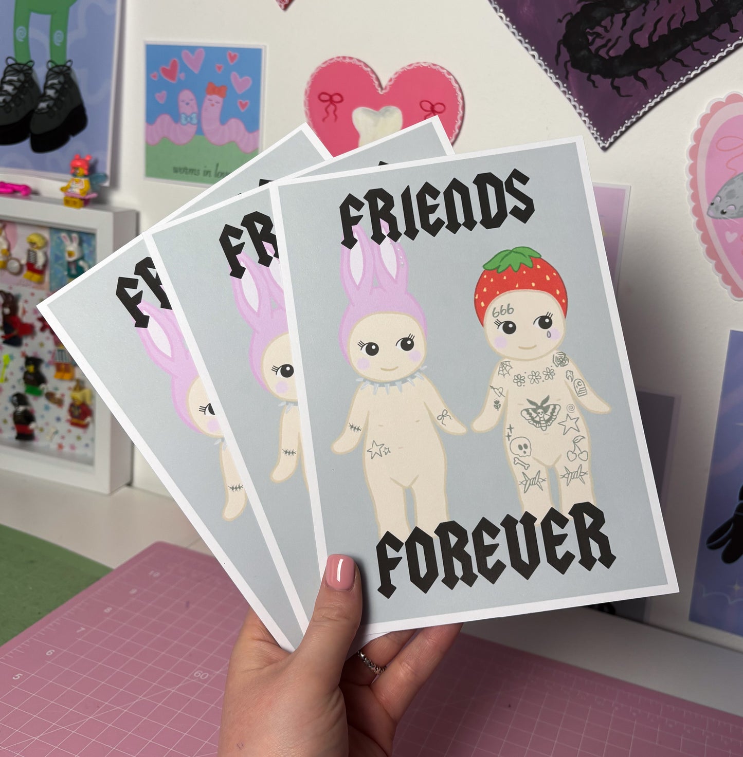 Friends Forever Tattooed Babies Print