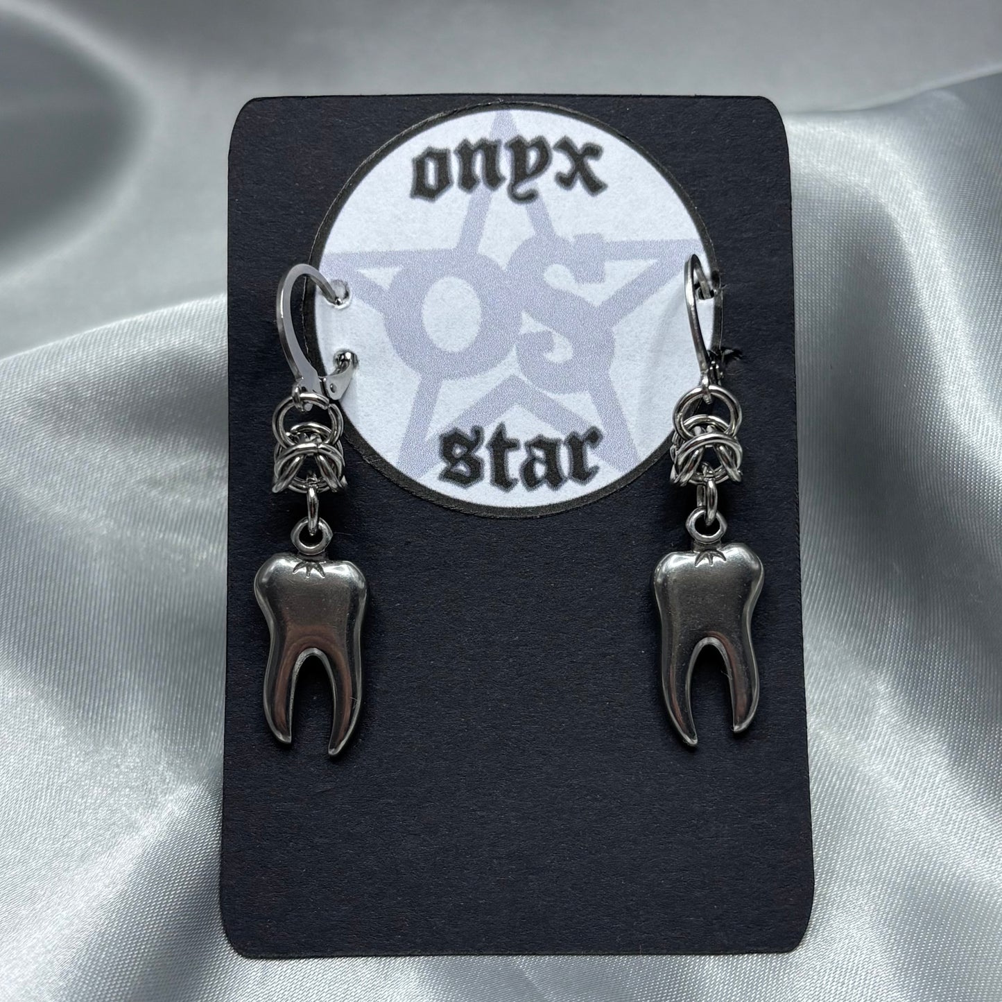TOOTH IN CHAINS EARRINGS