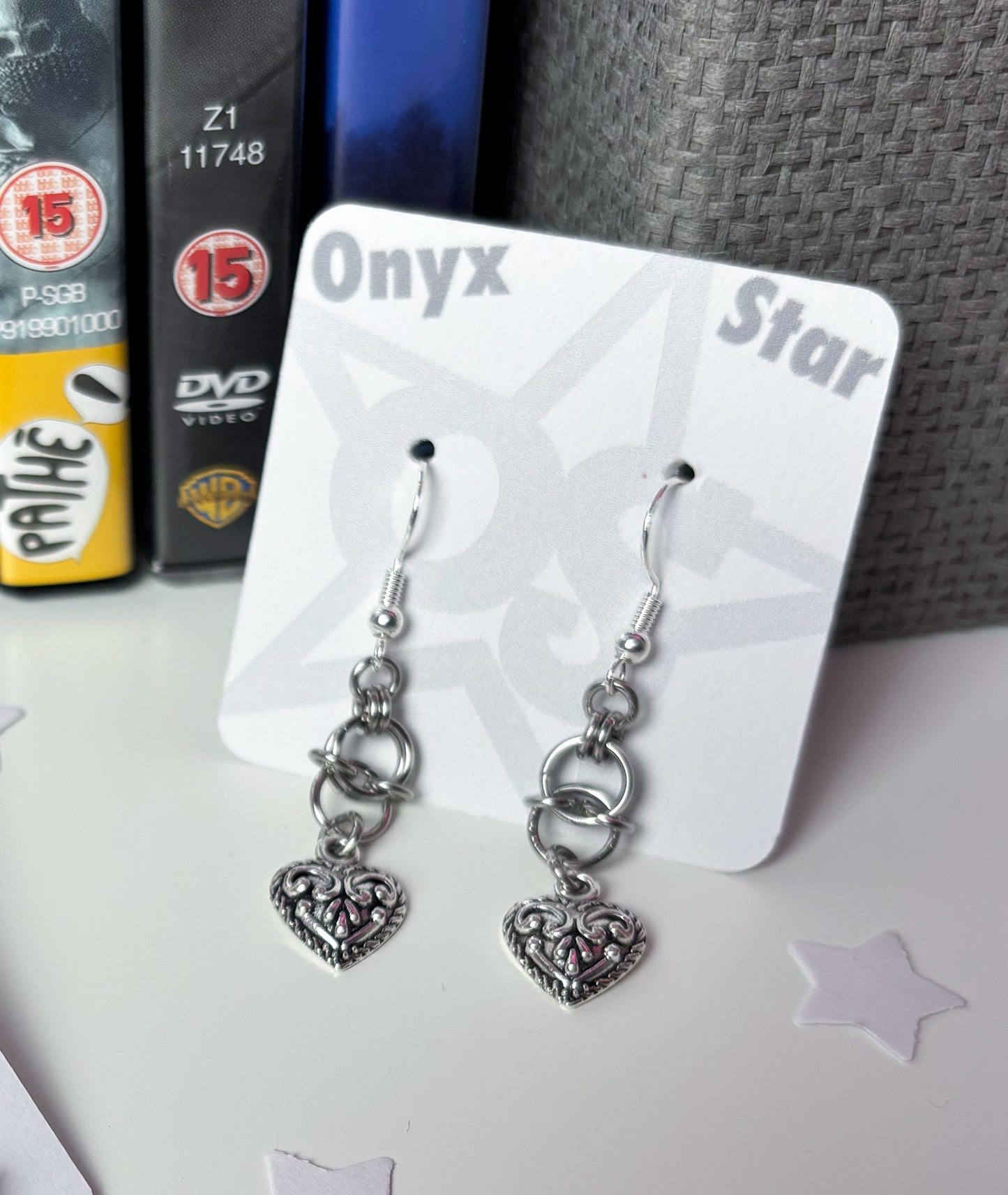 Heart Chainmail Earrings