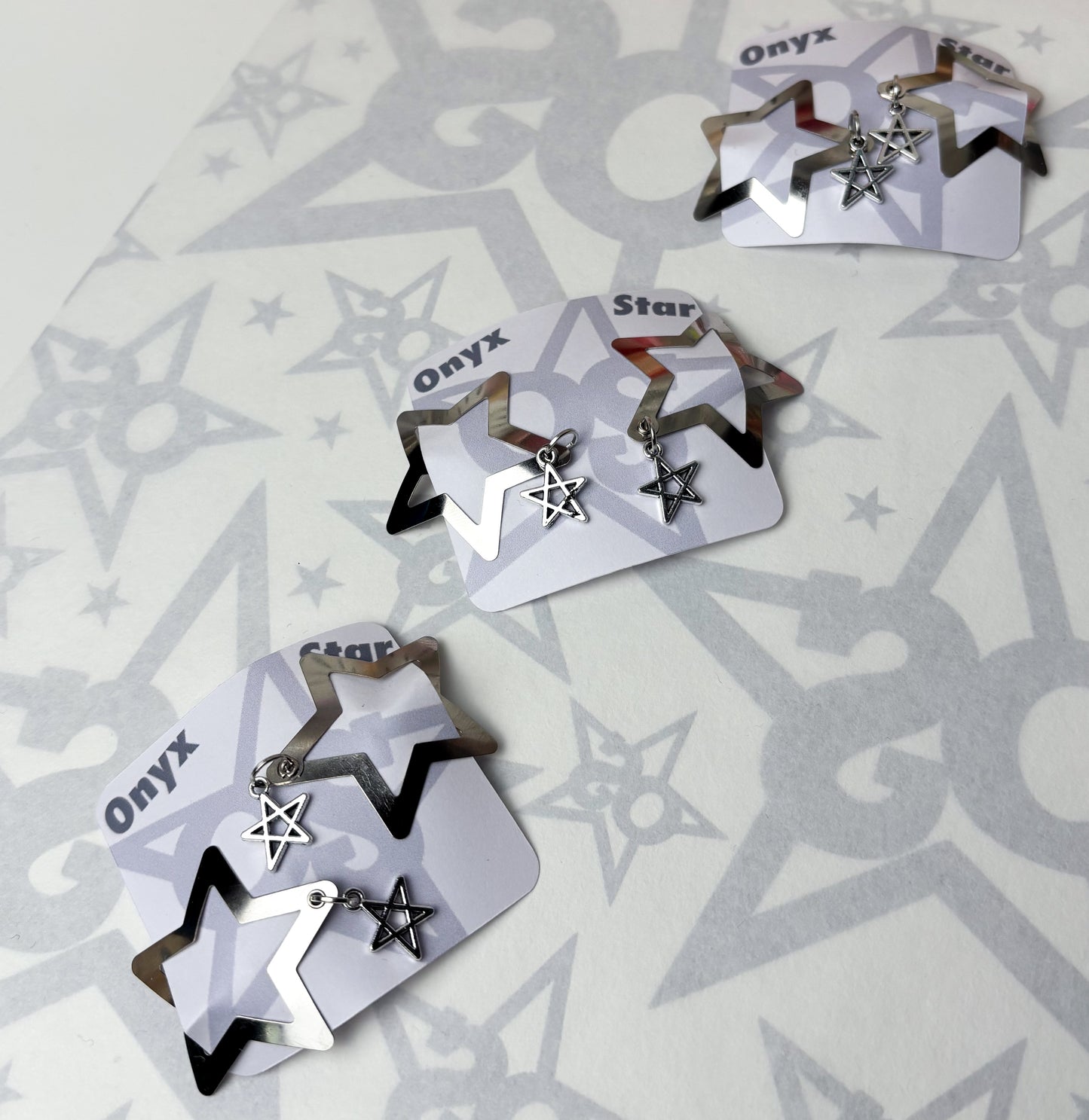 Silver Star Hair Clips