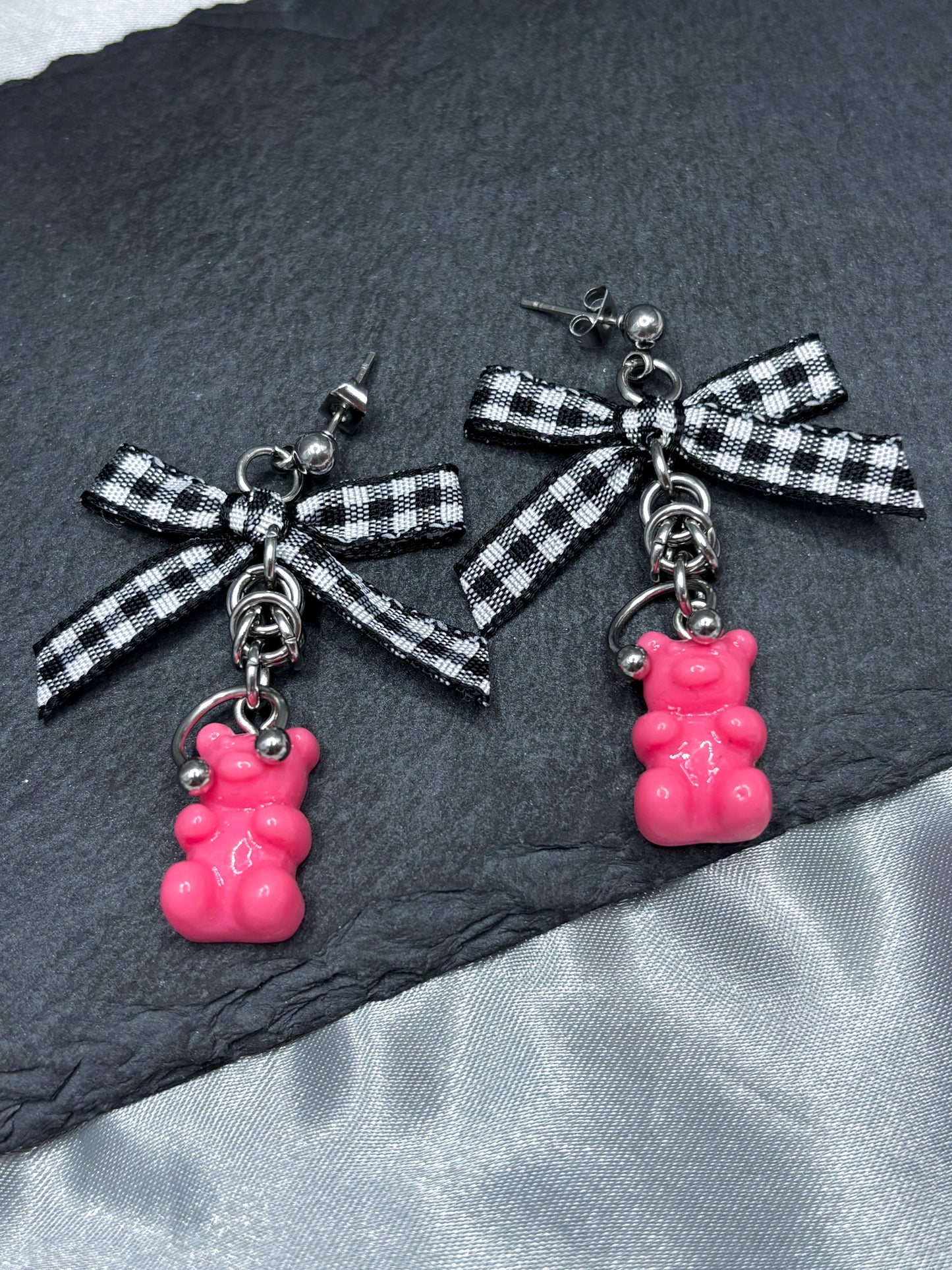 PINK GUMMY BEAR EARRINGS