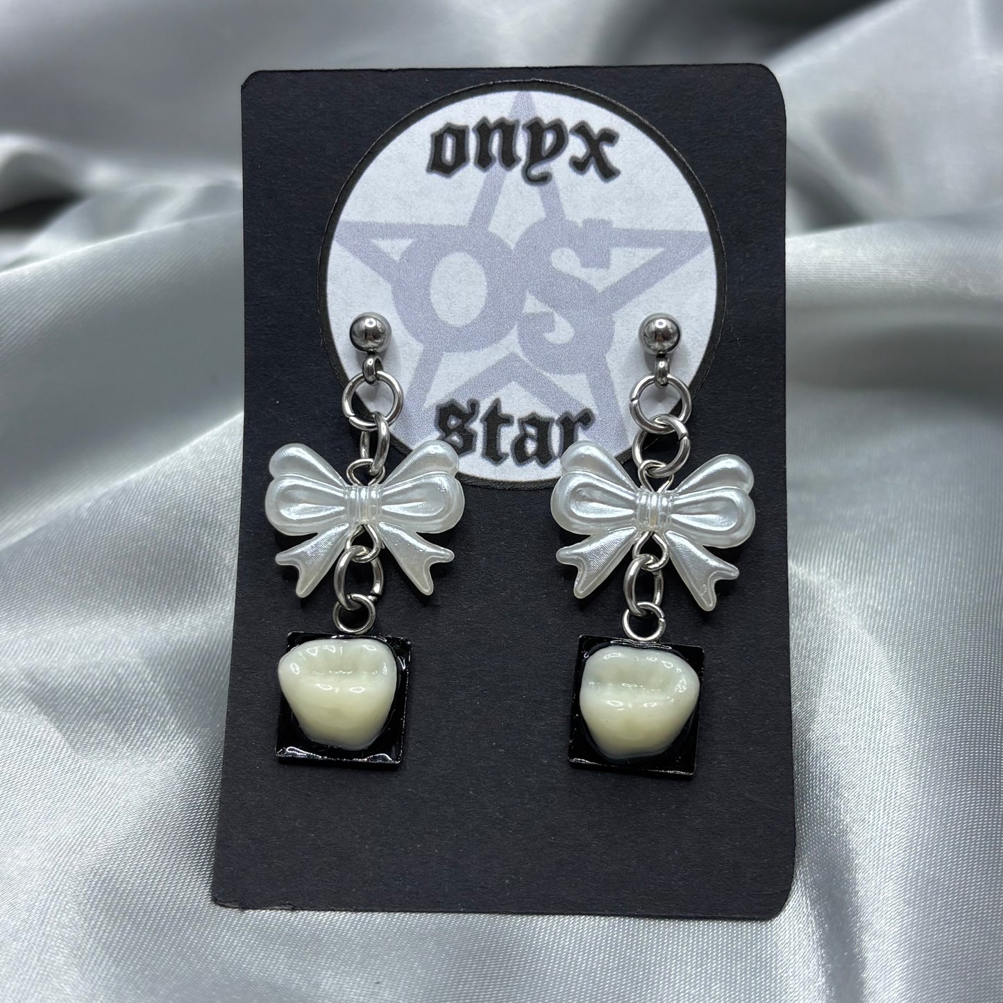 PEARLY WHITE TEETH EARRINGS