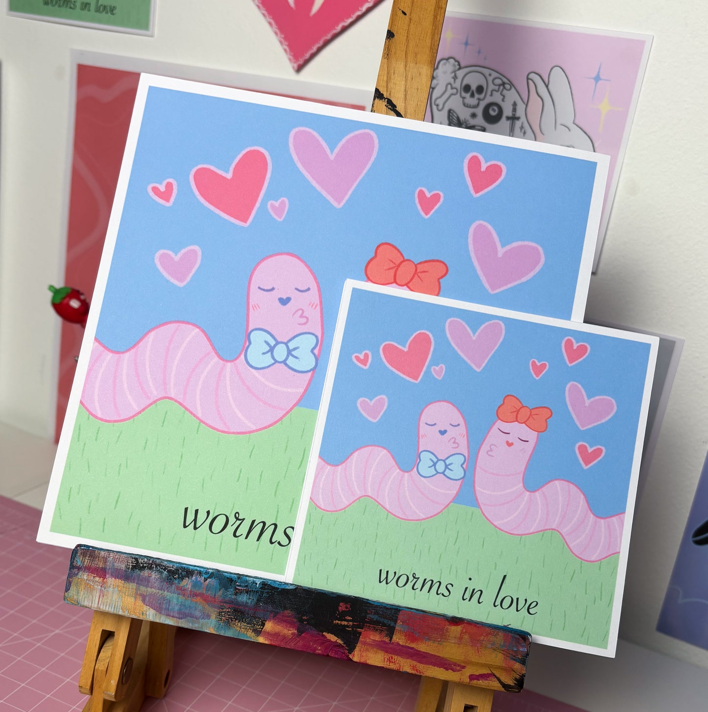 Worms In Love Print