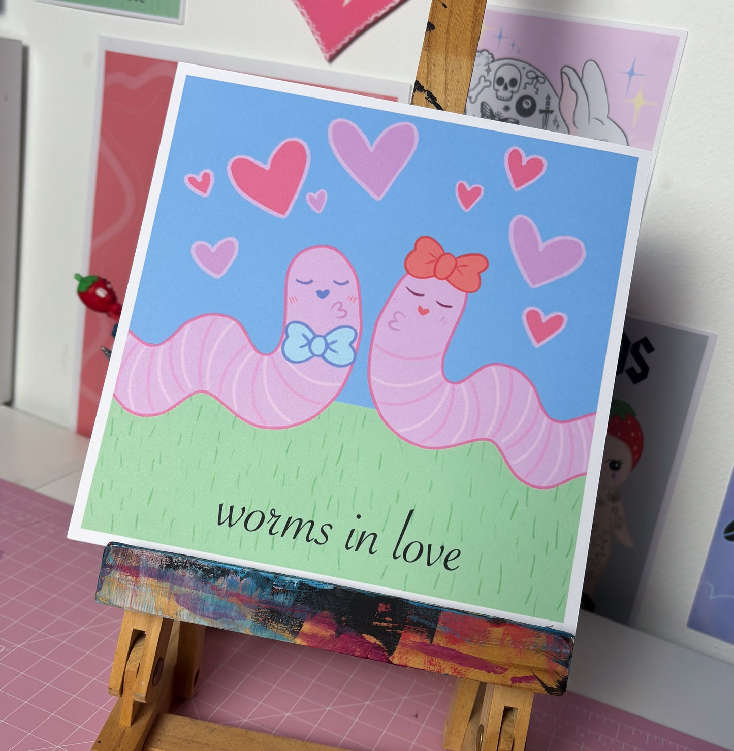 Worms In Love Print