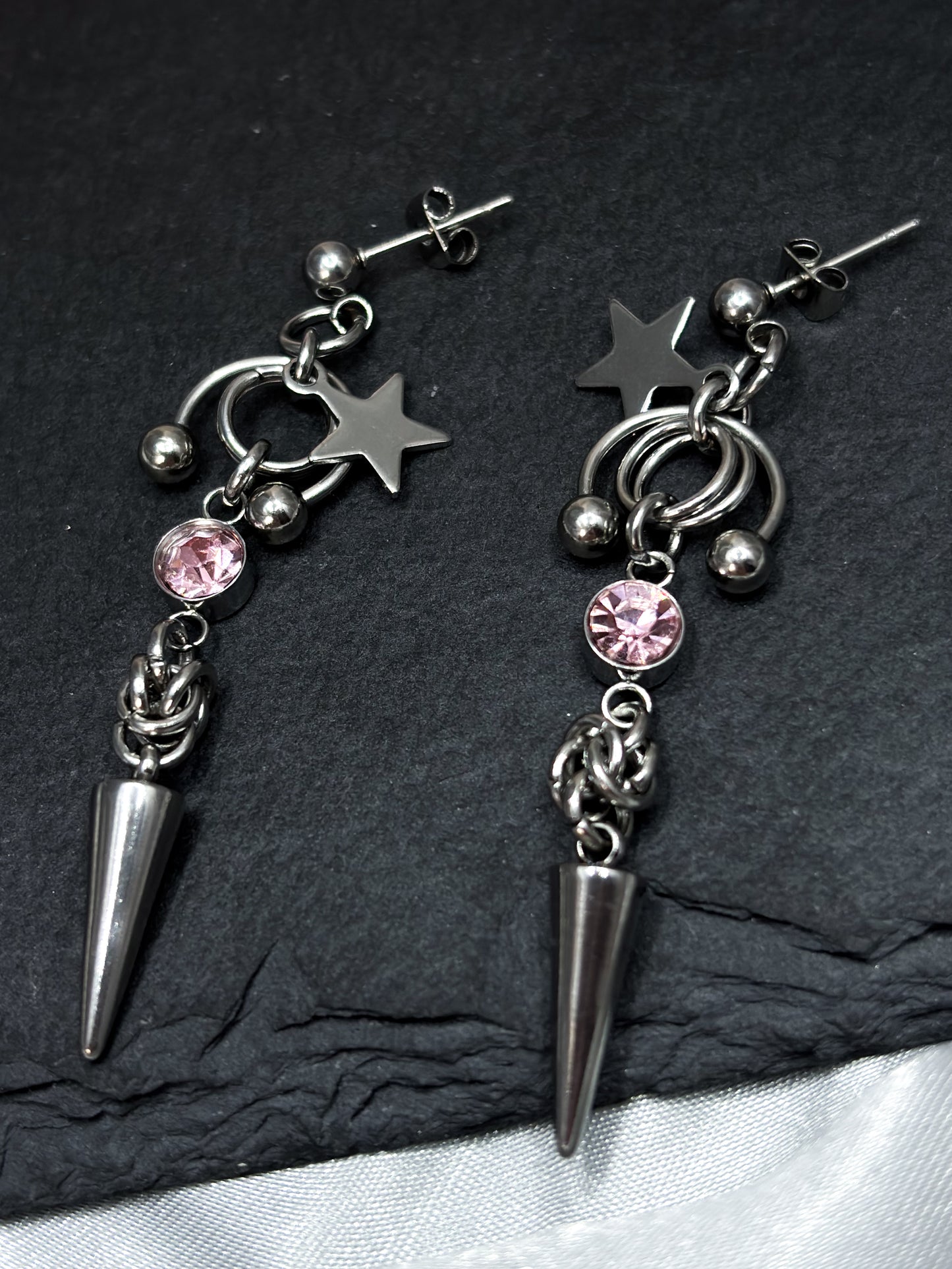 PINK SPARKLE EARRINGS