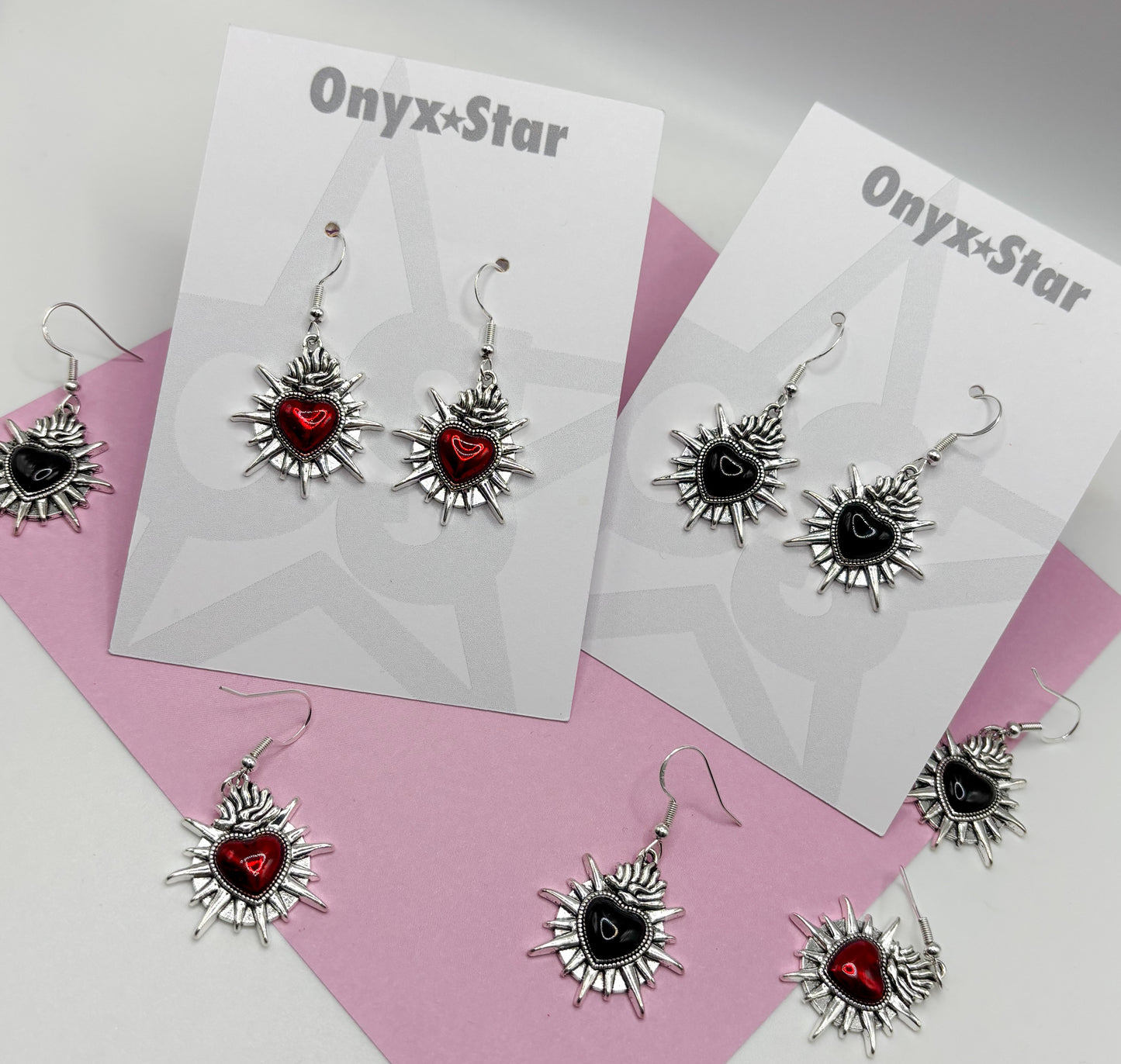 Spiked Heart Earrings