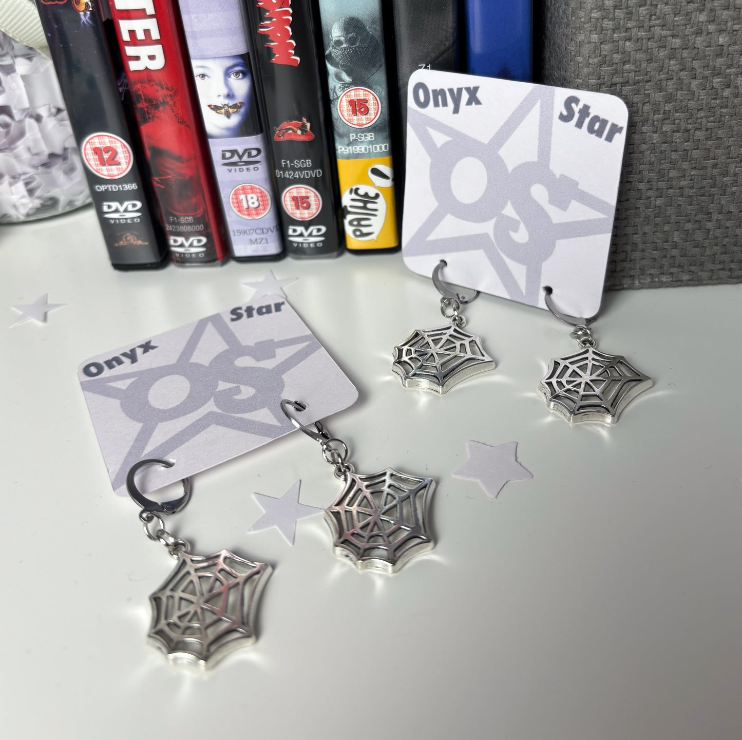 Spider Web Dangle Earrings