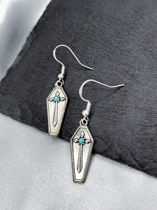 THE BLUE COFFIN EARRINGS