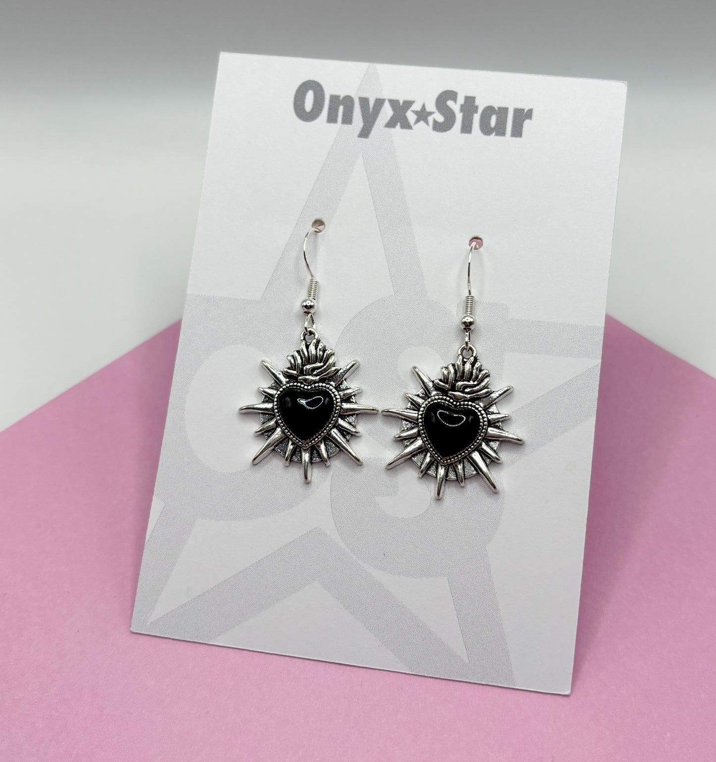 Spiked Heart Earrings