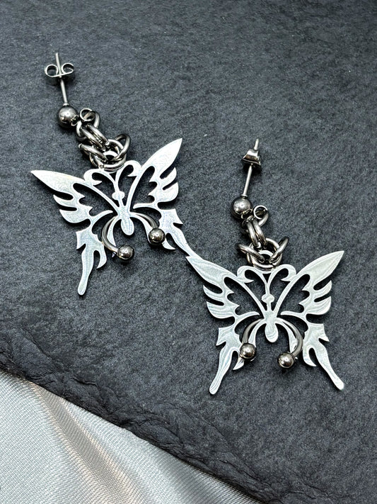 PIERCED BUTTERFLY EARRINGS