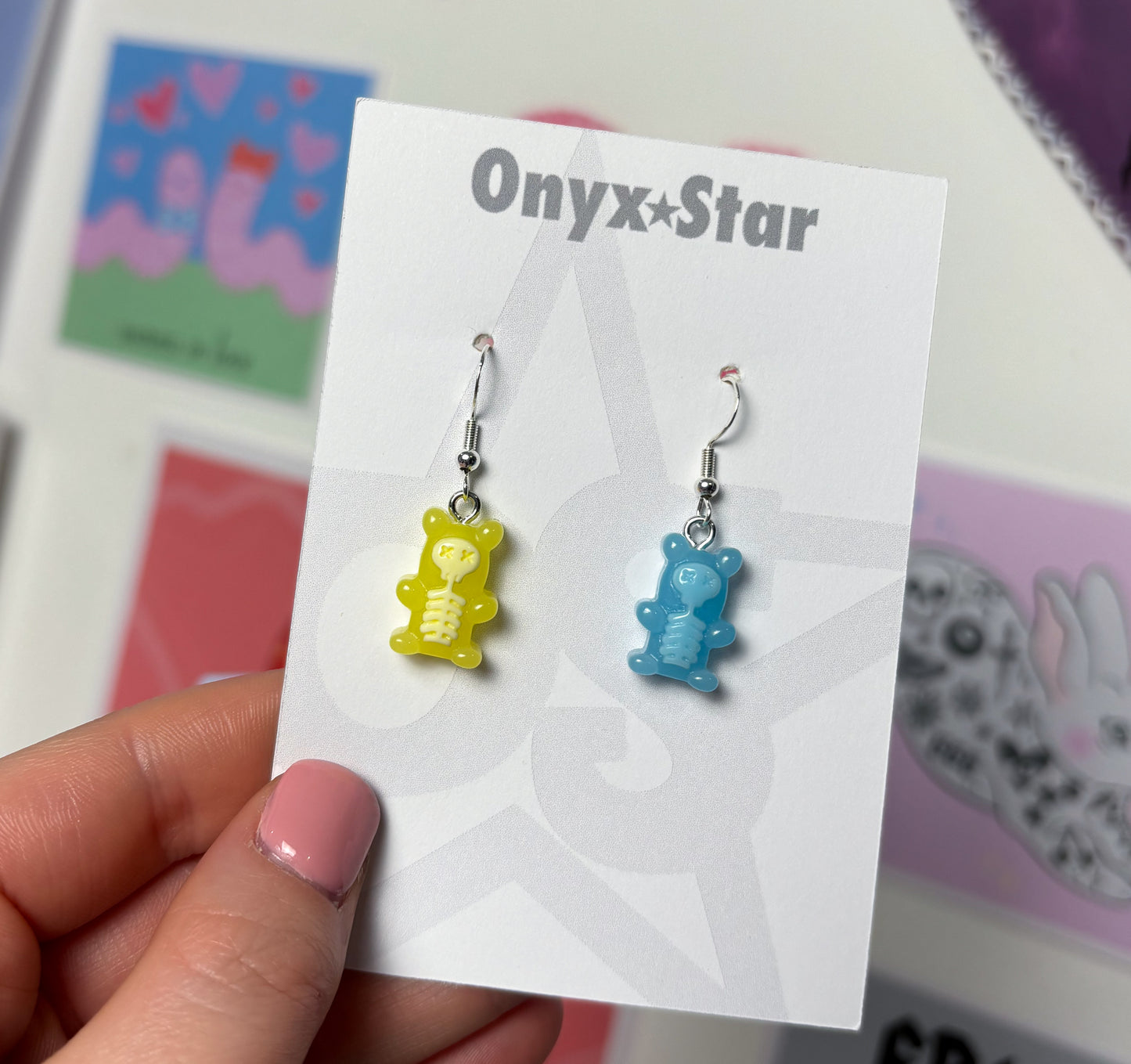 Skeleton Gummy Bear Earrings