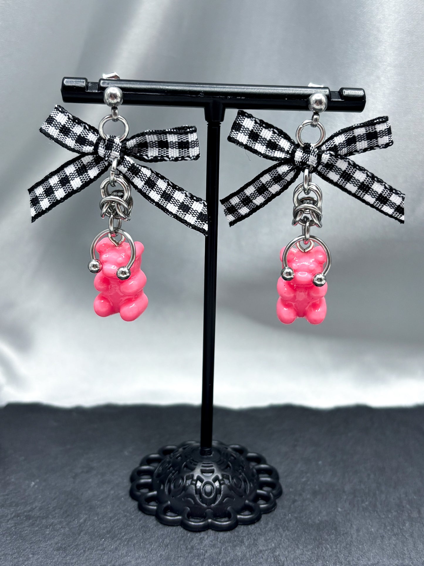 PINK GUMMY BEAR EARRINGS