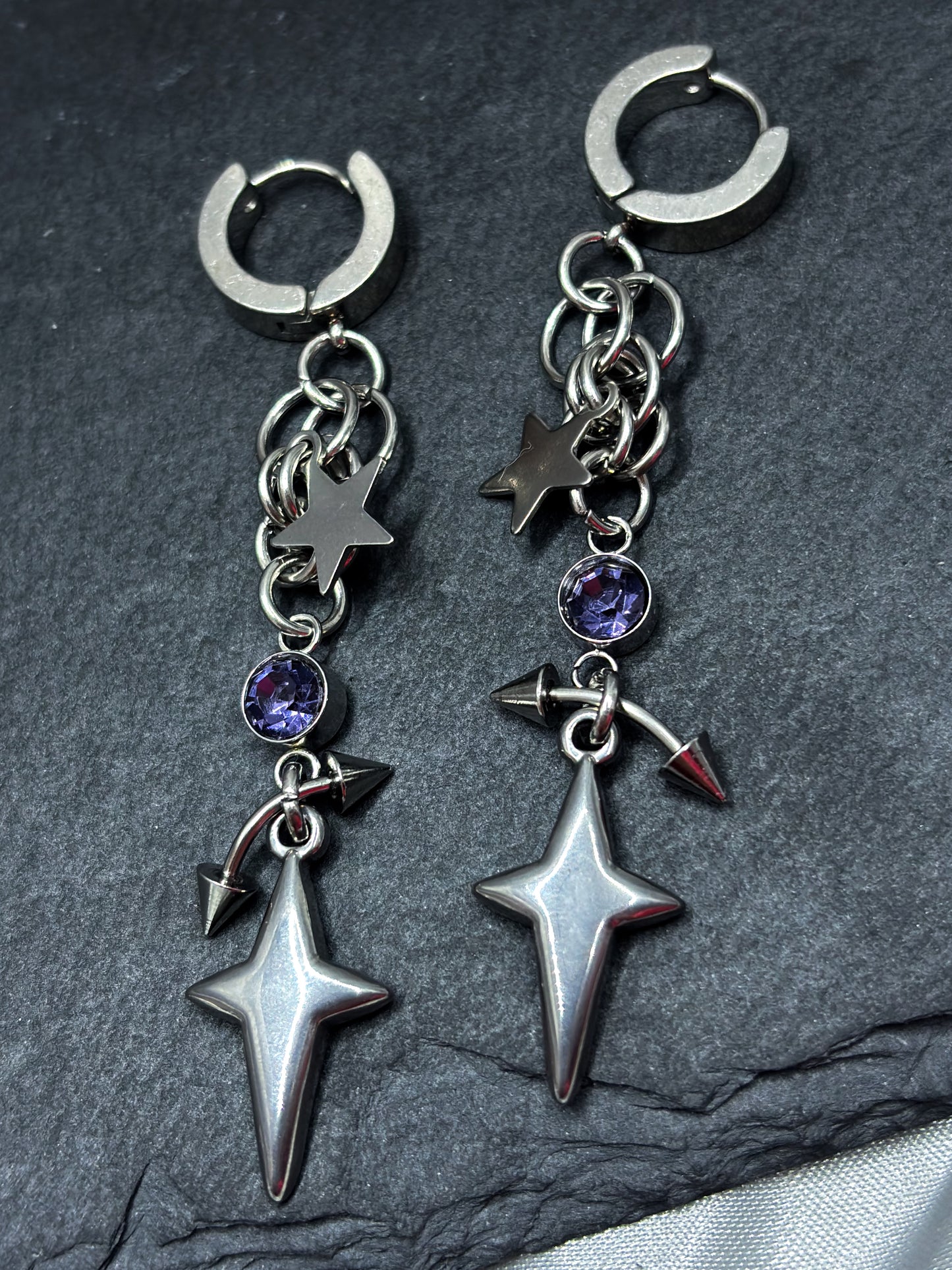PURPLE SPARKLE EARRINGS