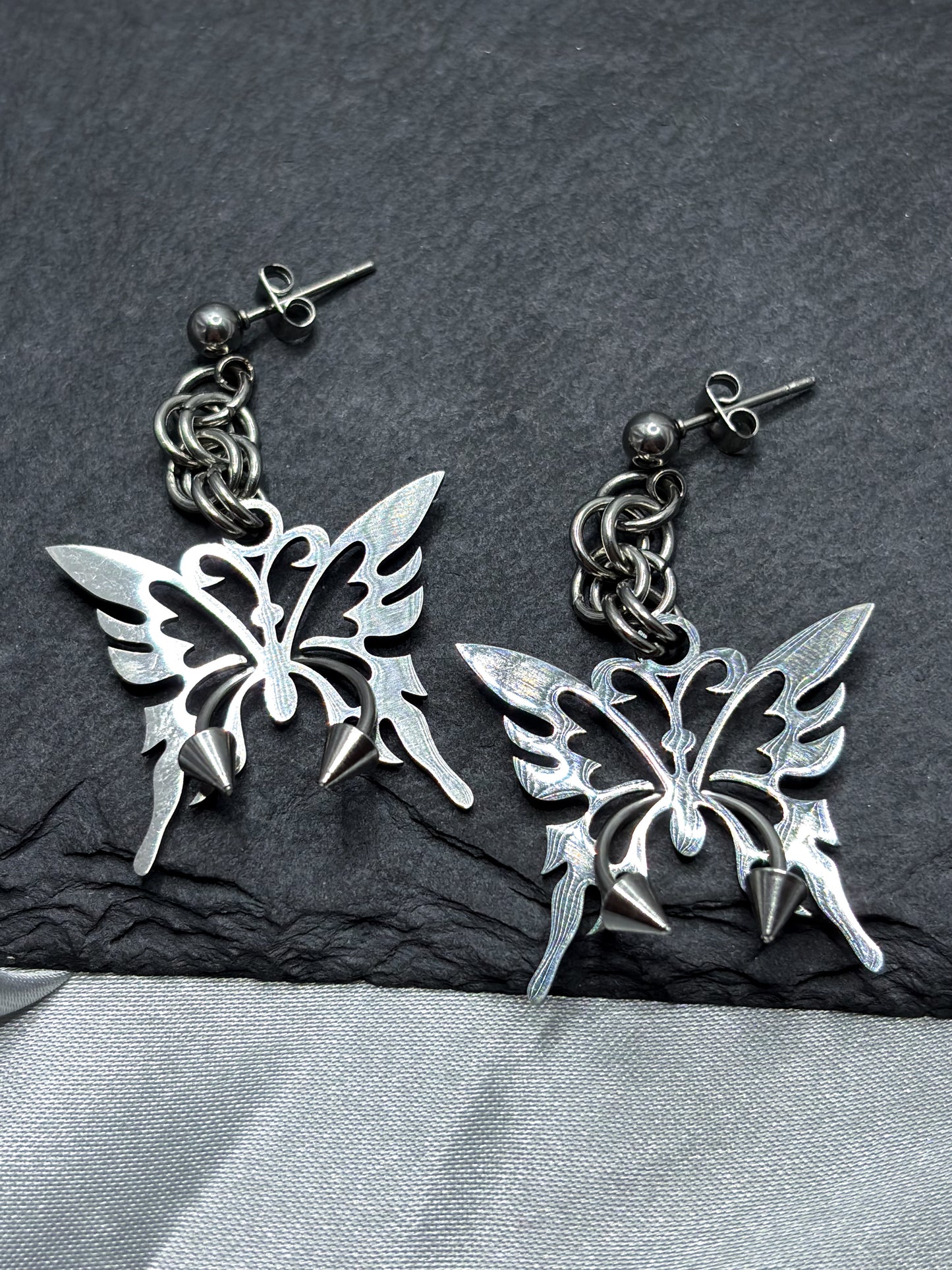 PIERCED BUTTERFLY EARRINGS