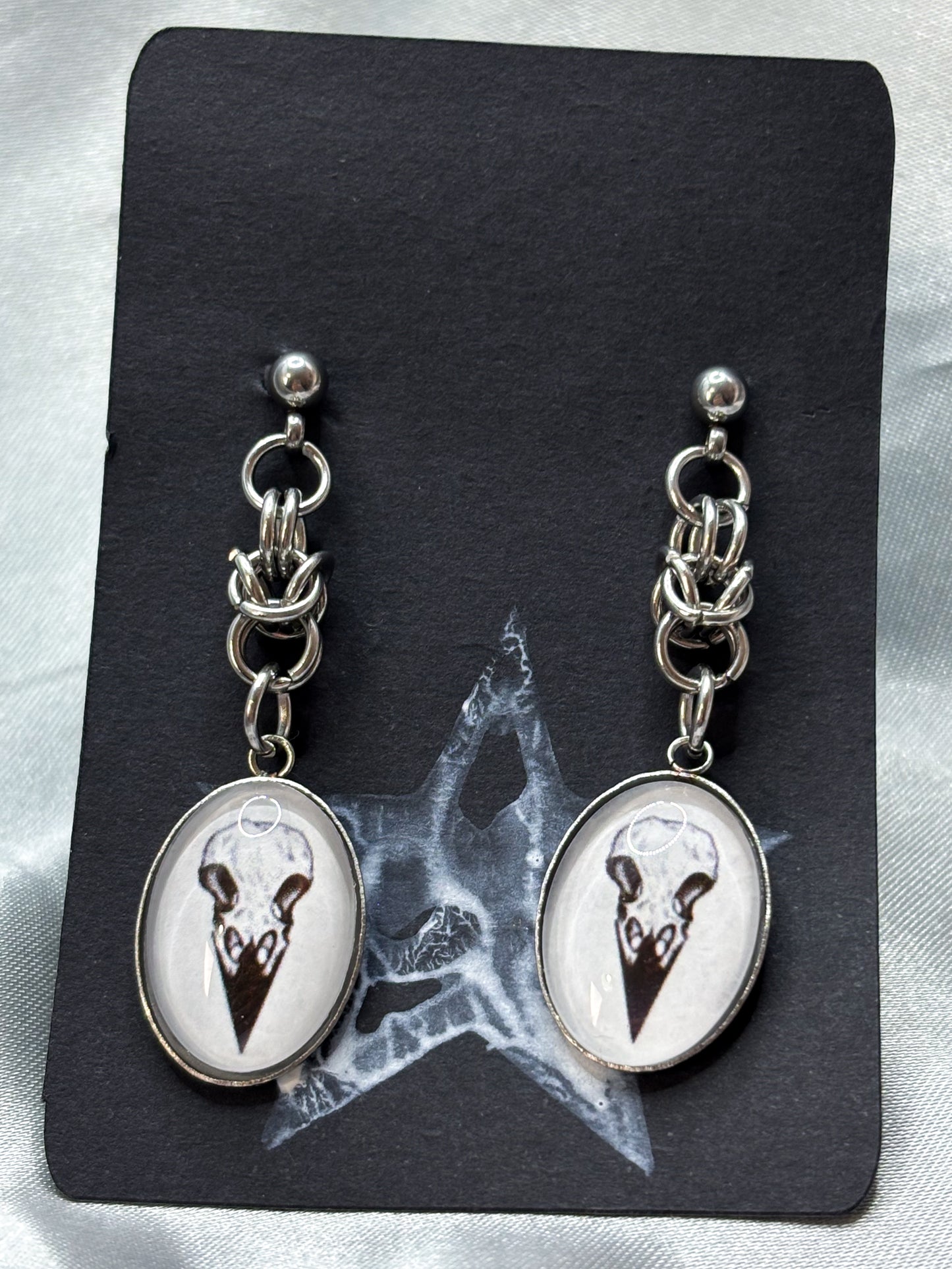 CHAINED CROW EARRINGS