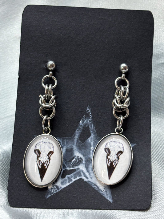 CHAINED CROW EARRINGS