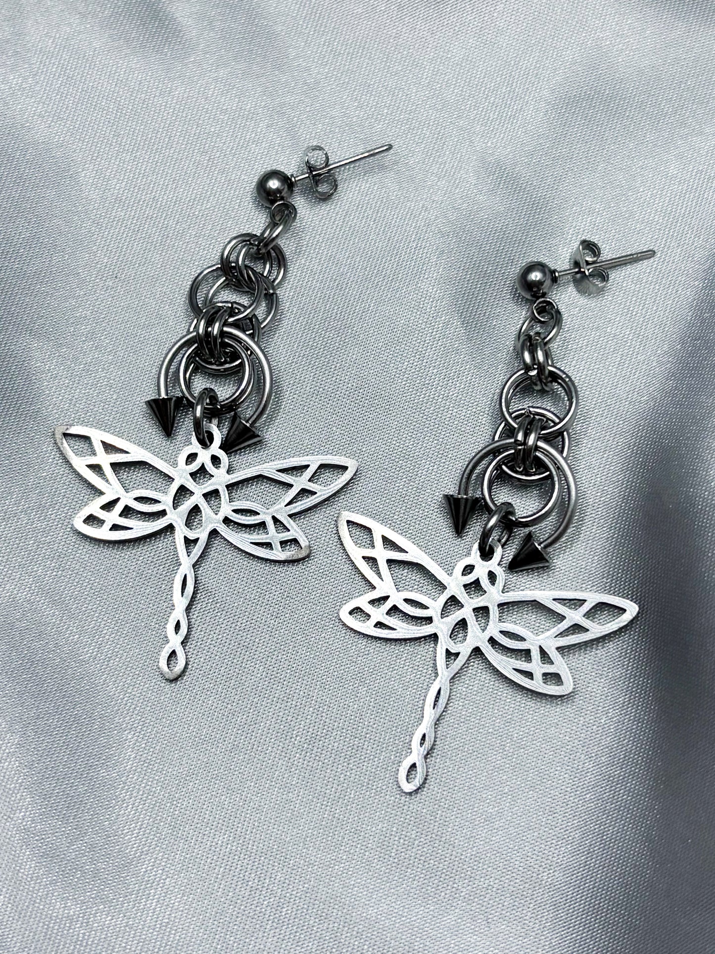 PIERCED DRAGONFLY EARRINGS