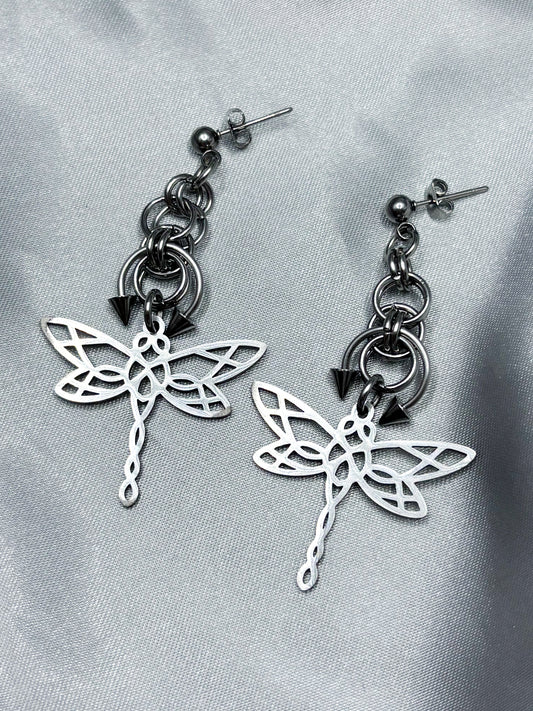 PIERCED DRAGONFLY EARRINGS