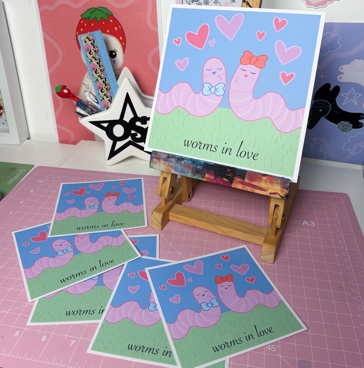 Worms In Love Print
