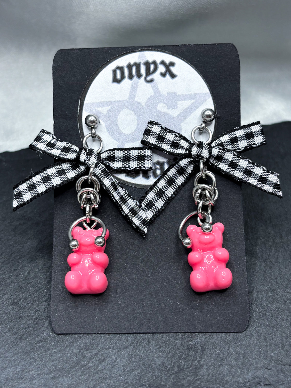PINK GUMMY BEAR EARRINGS