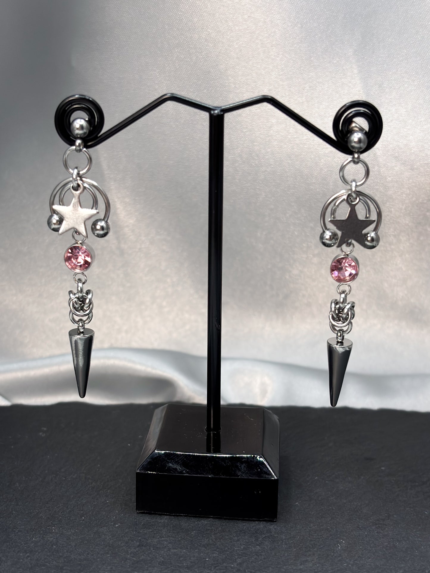 PINK SPARKLE EARRINGS