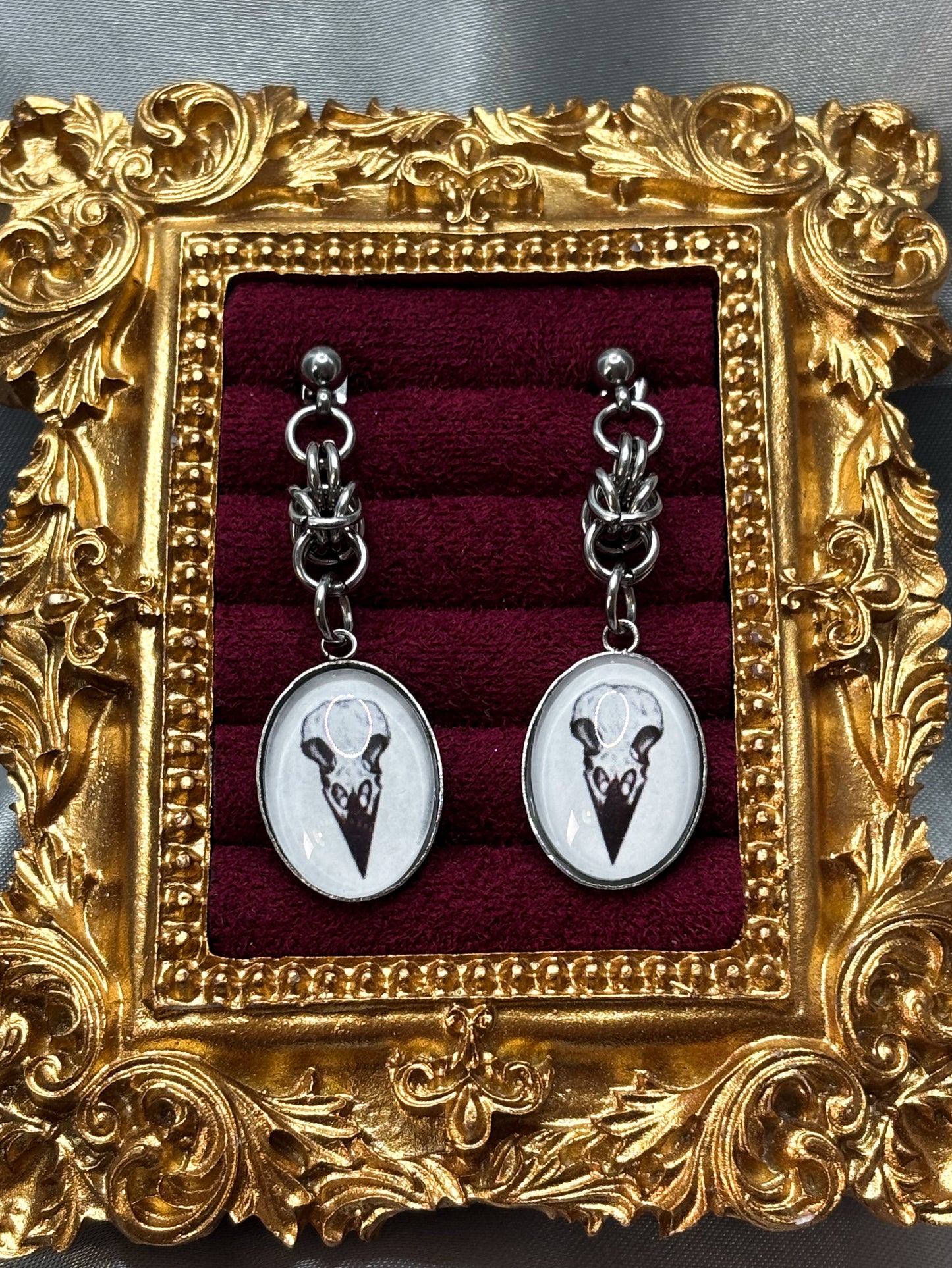 CHAINED CROW EARRINGS
