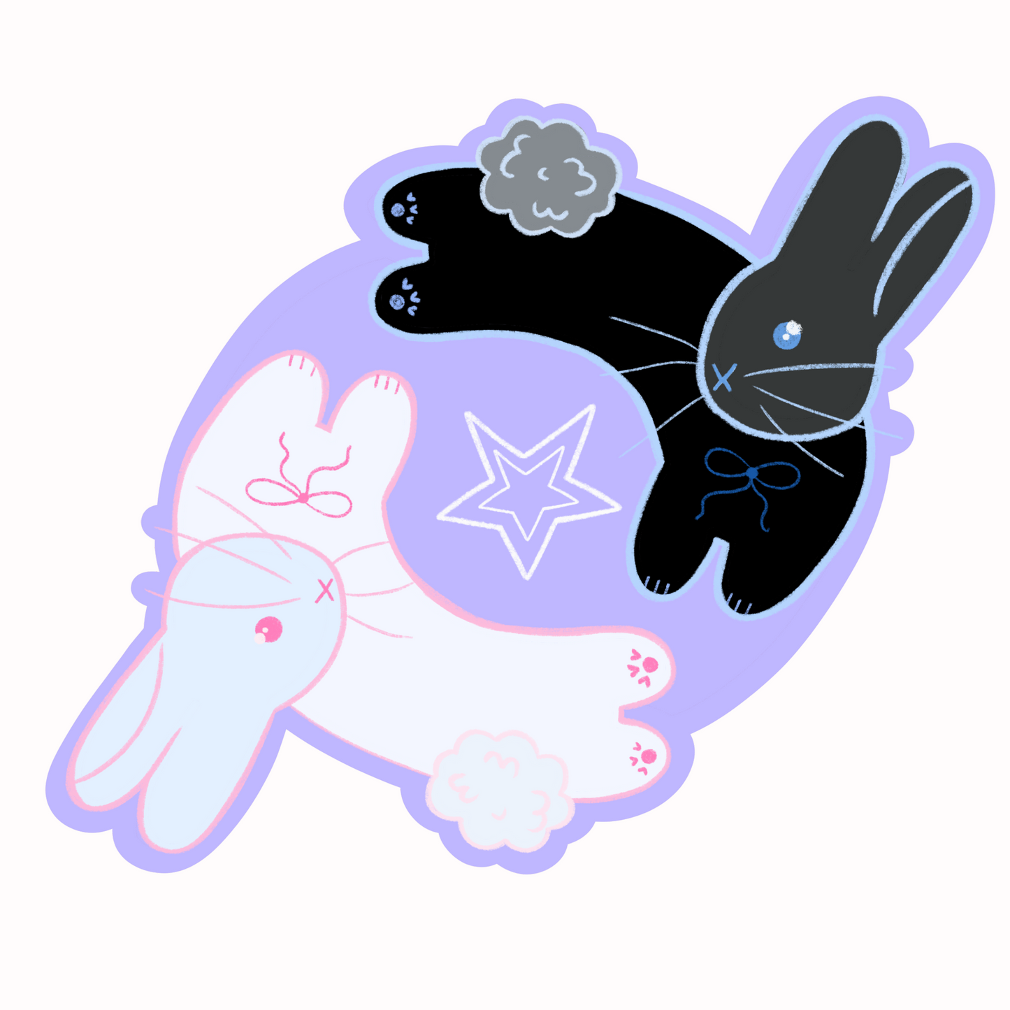 Holographic Mystic Bunnies Sticker