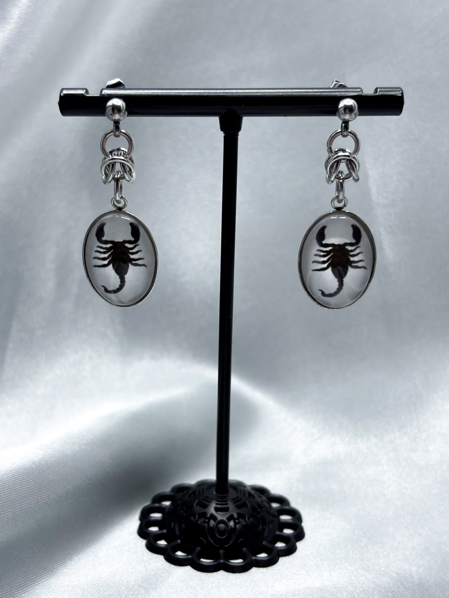 SCORPION CHAINMAIL EARRINGS
