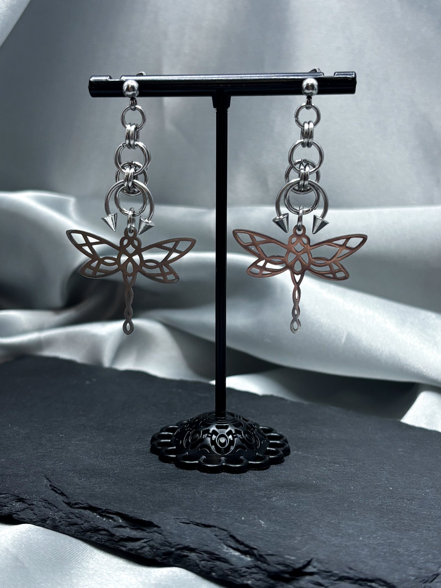 PIERCED DRAGONFLY EARRINGS