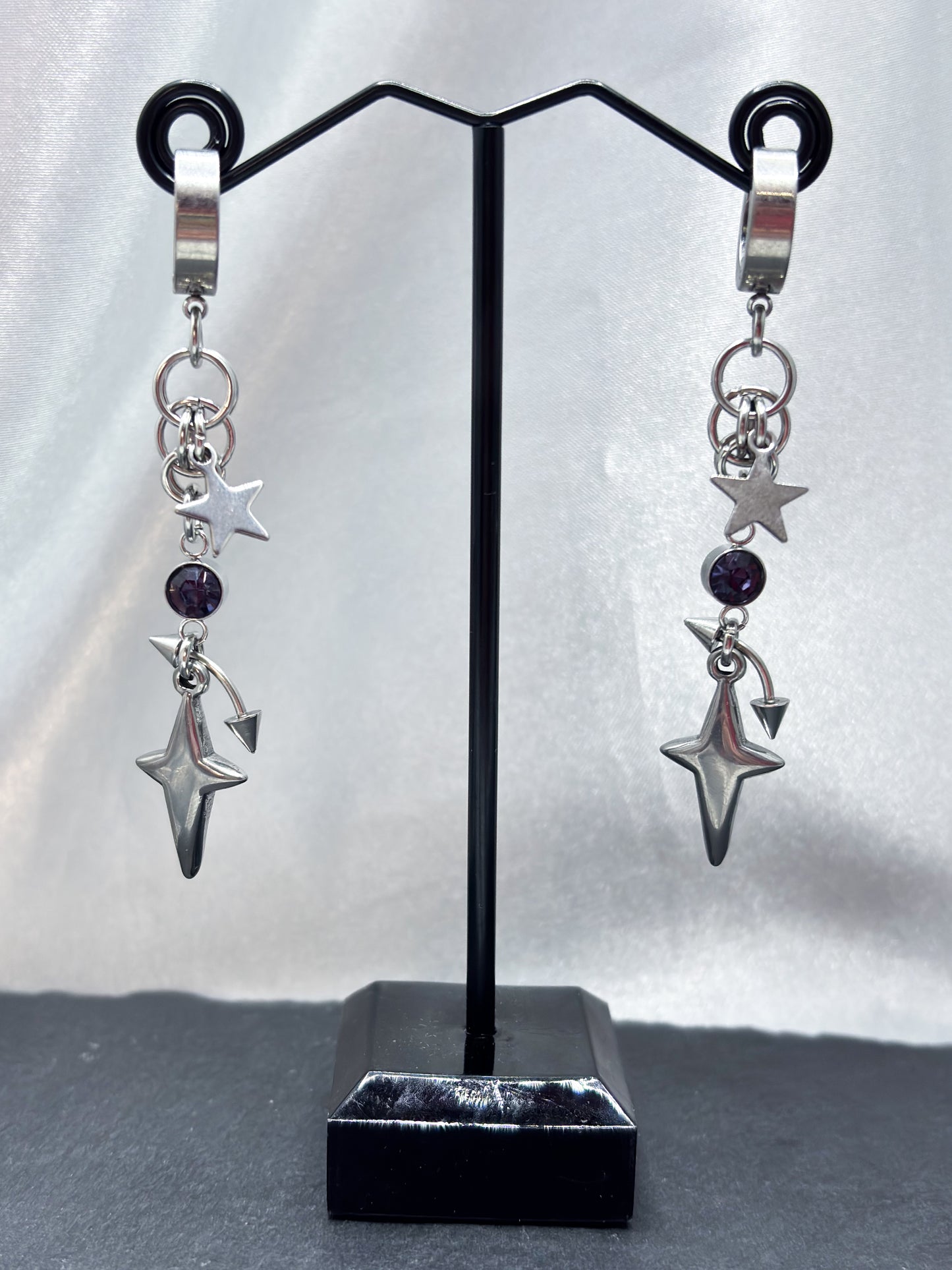 PURPLE SPARKLE EARRINGS