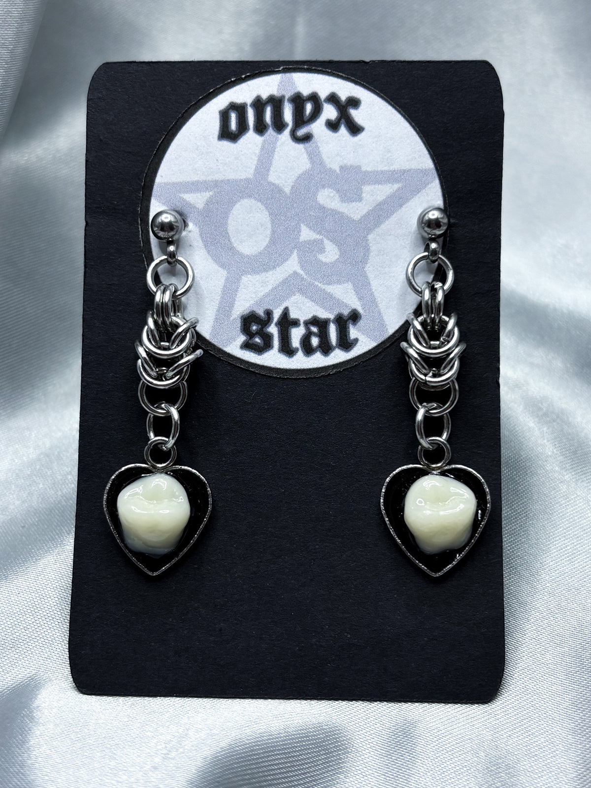 CHAINED TEETH EARRINGS