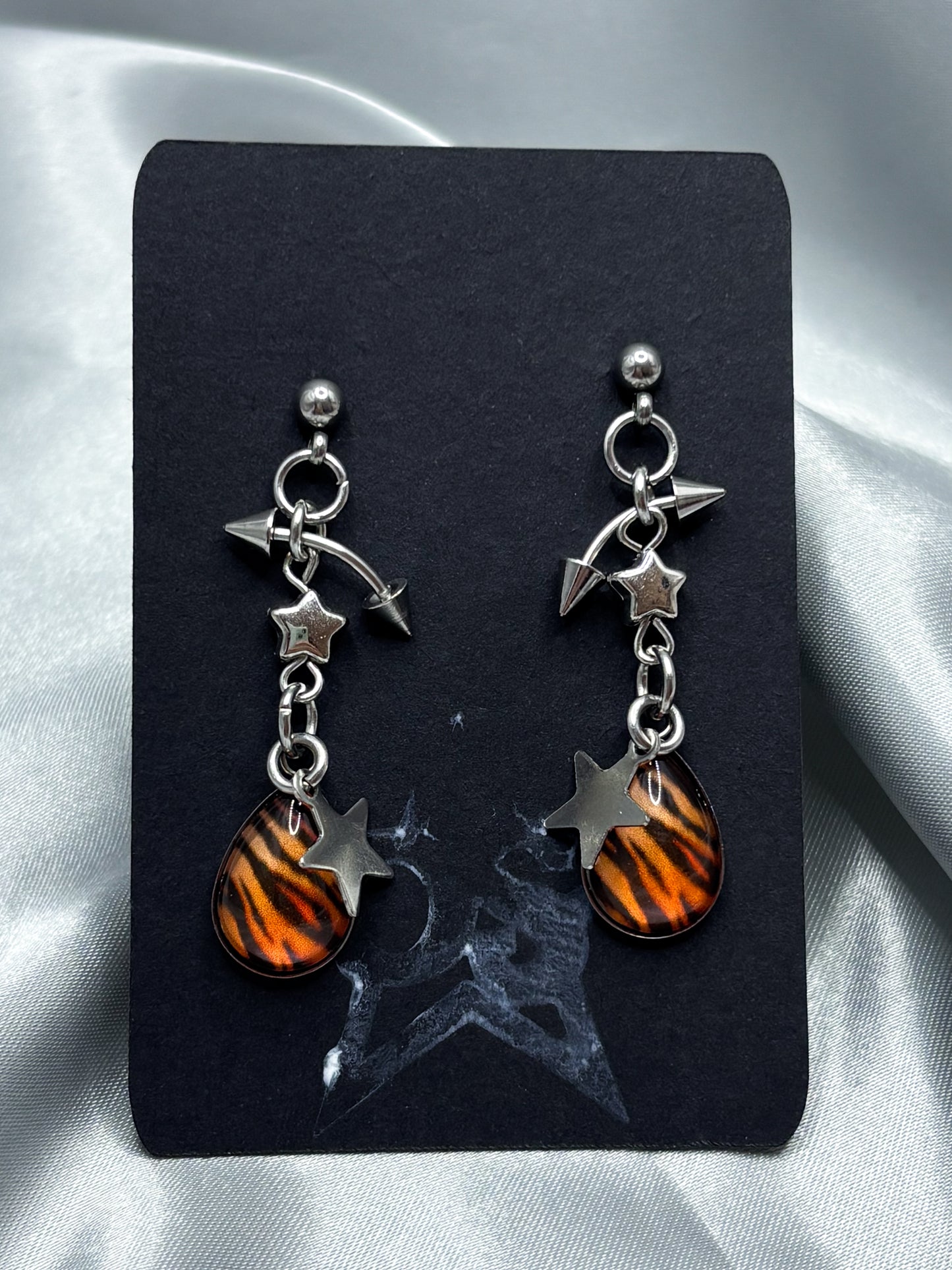 SPIKED TIGER EARRINGS