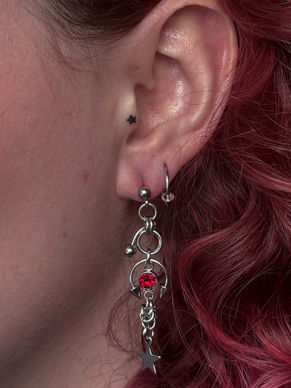 RED SPARKLE EARRINGS