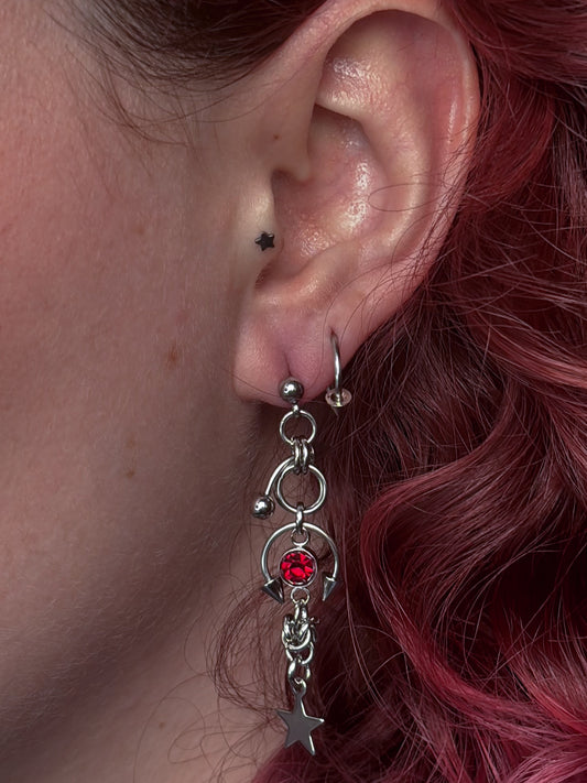 RED SPARKLE EARRINGS