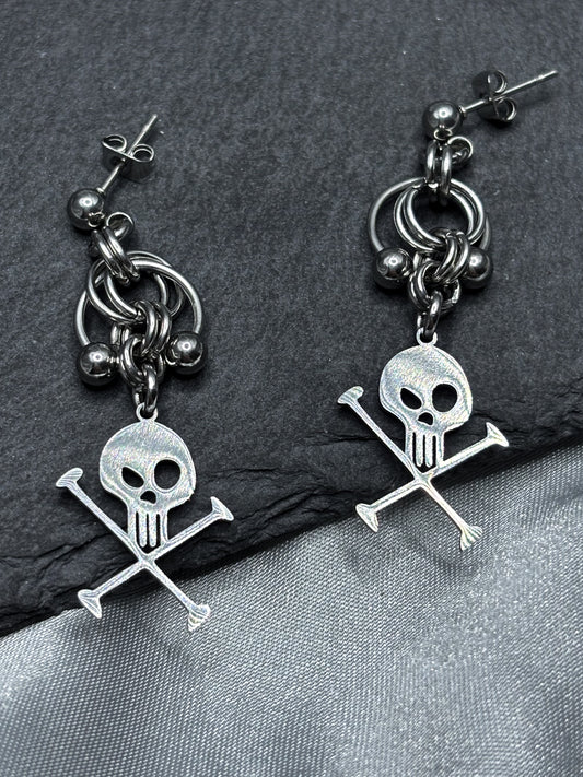 SKULL AND BONES EARRINGS
