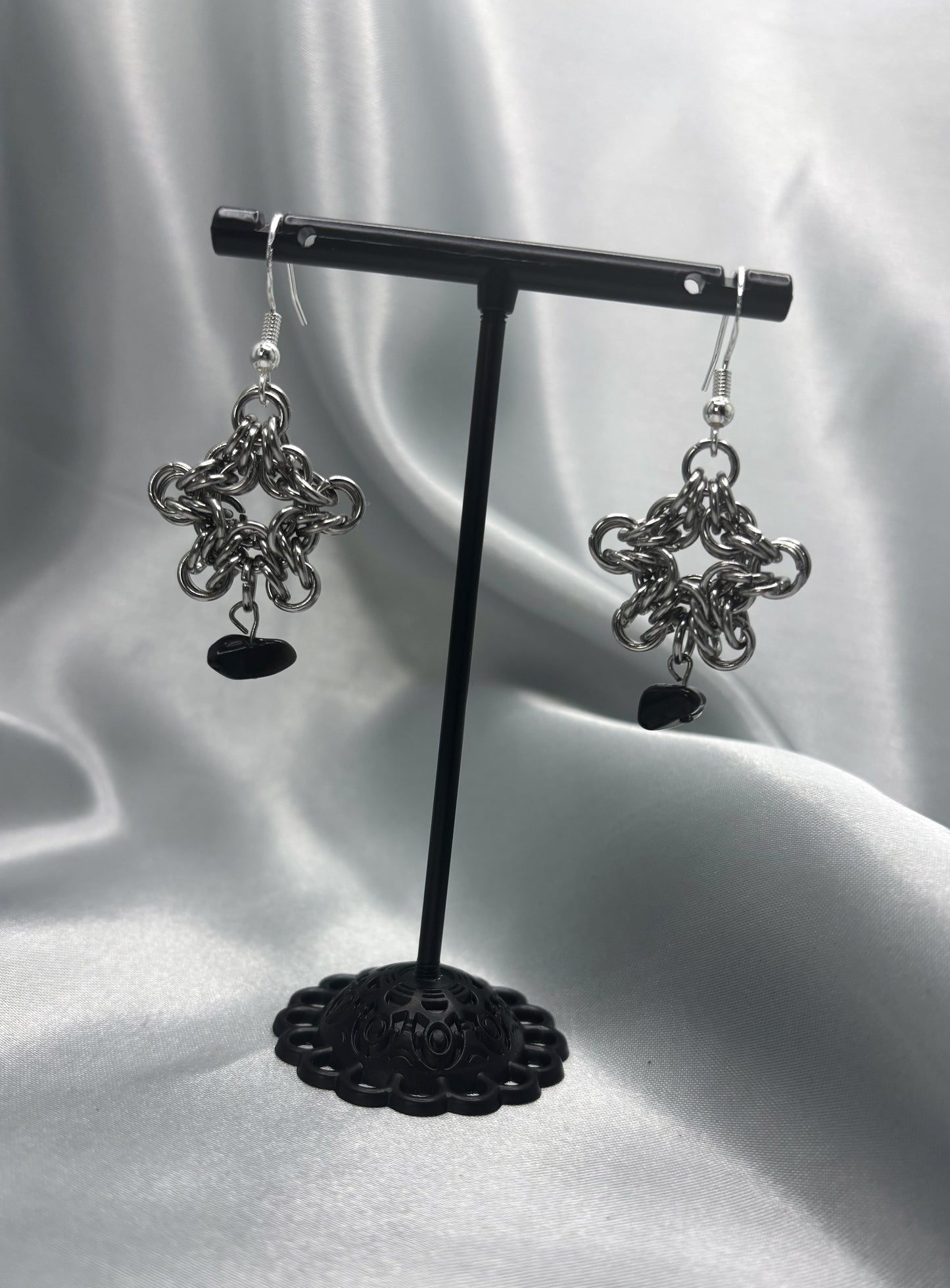 ONYX STAR EARRINGS