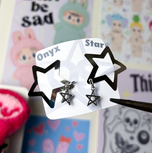 Silver Star Hair Clips