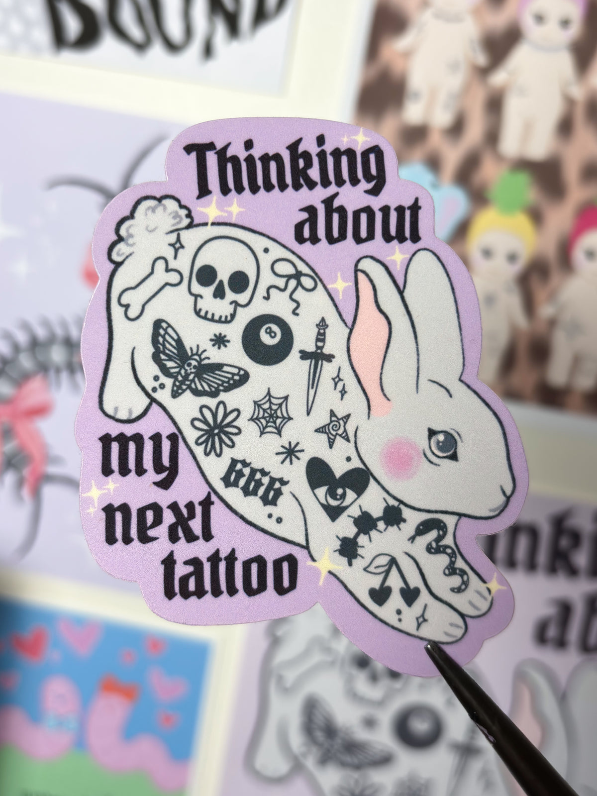 TATTOOAHOLIC BUNNY STICKER