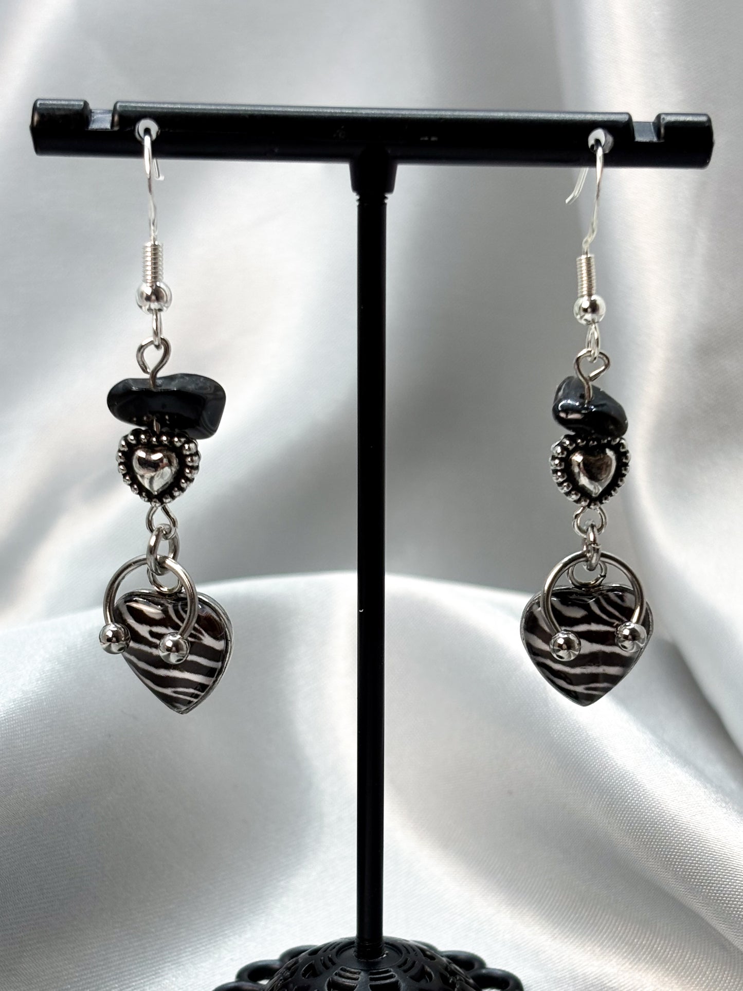 MONOCHROME ZEBRA EARRINGS