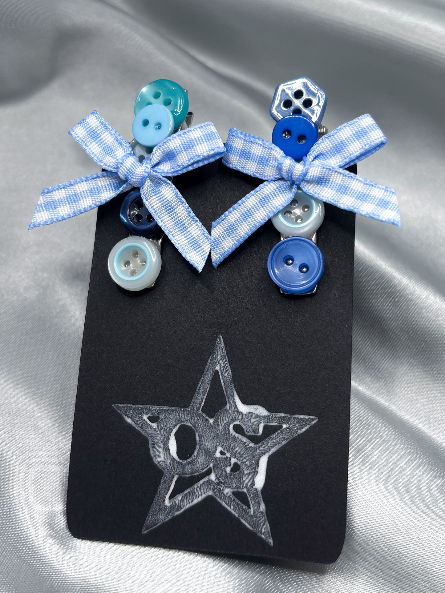 COBALT HAIR CLIPS