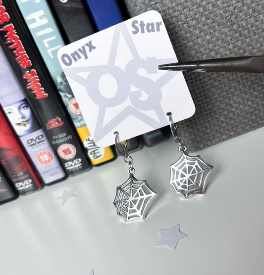 Spider Web Dangle Earrings
