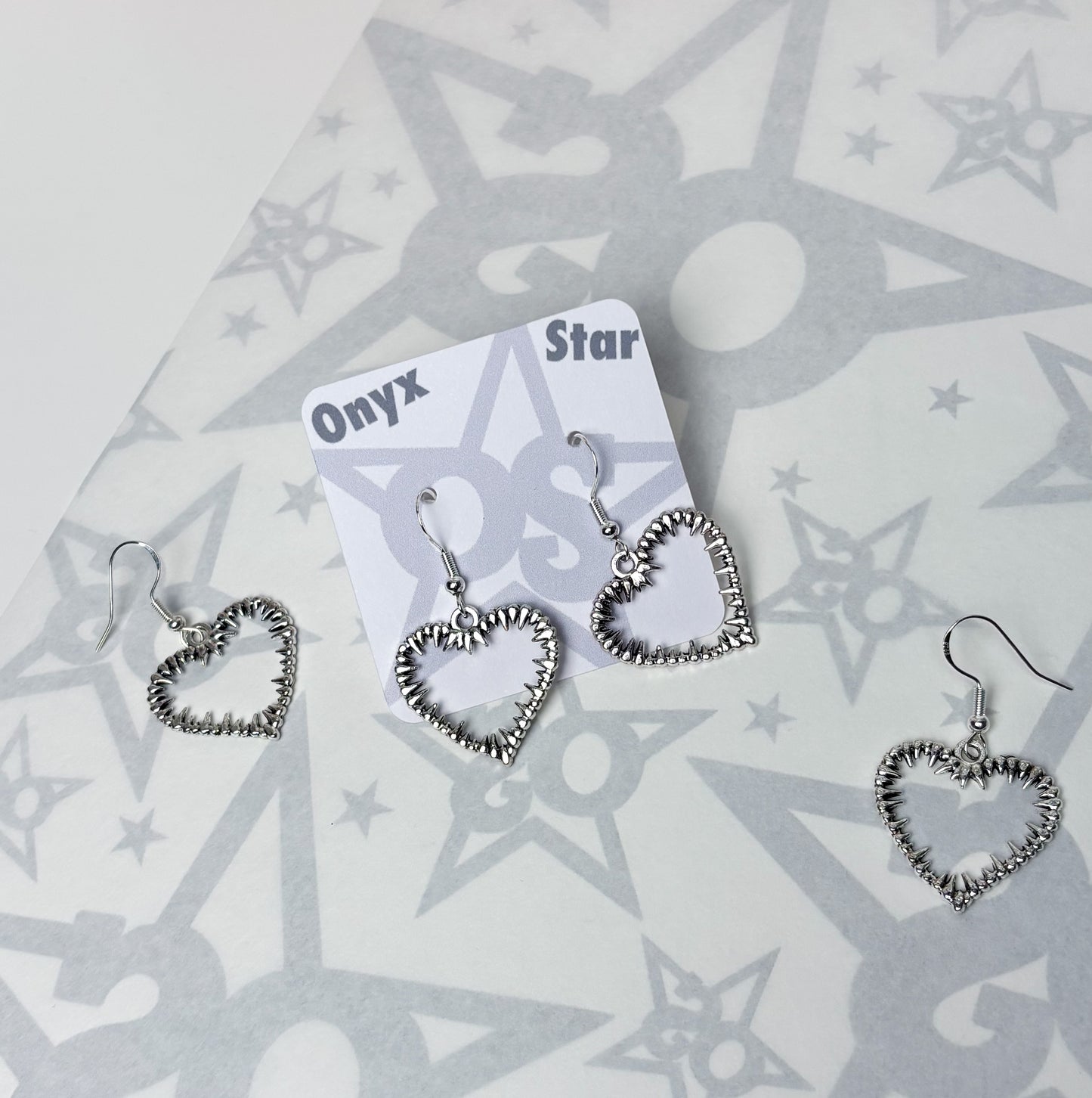 Spikey Heart Earrings