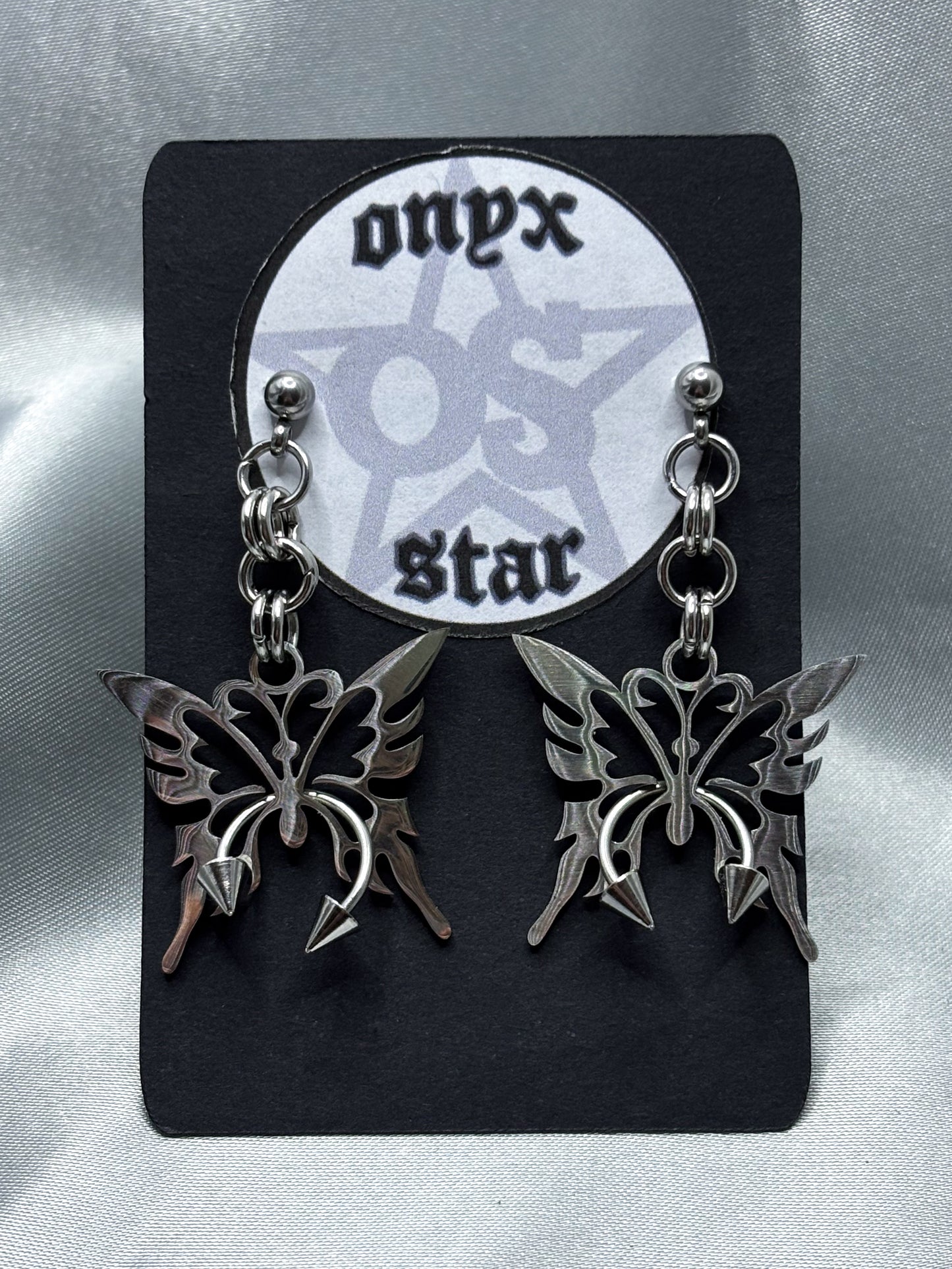 PIERCED BUTTERFLY EARRINGS