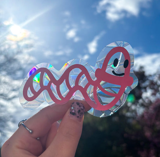 Worm Sun Catcher Window Sticker