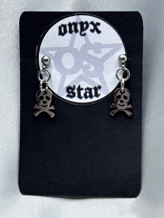 SIMPLE SKULL STUD EARRINGS