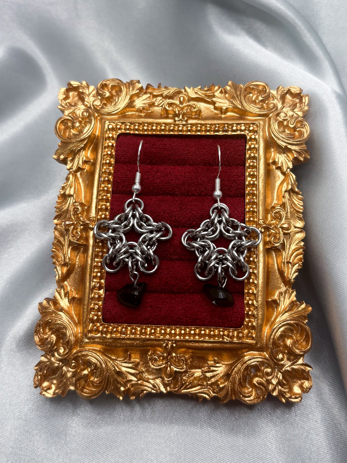 ONYX STAR EARRINGS